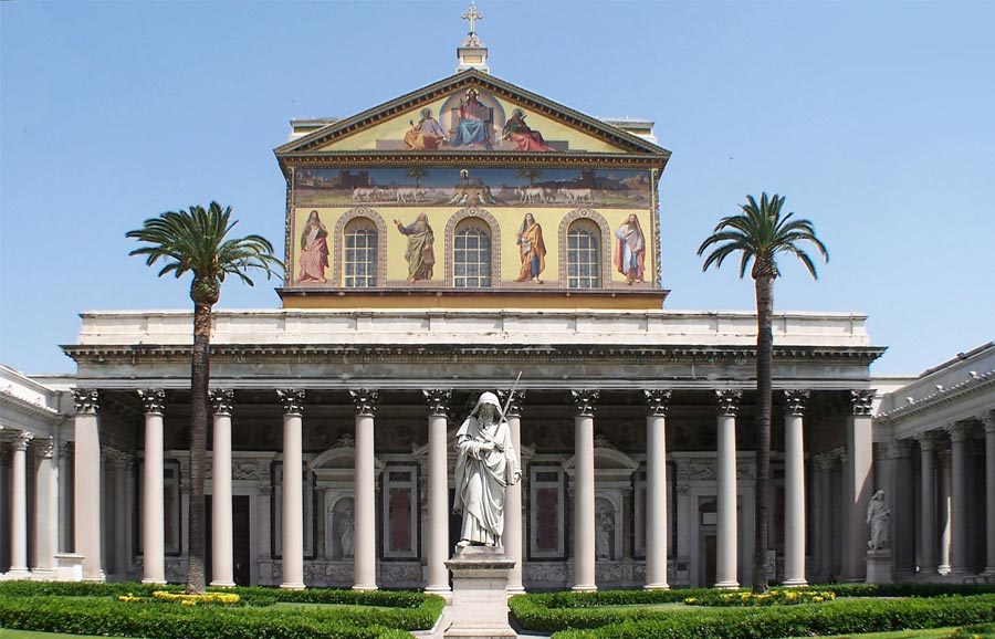 Basilica di San Paolo fuori le mura ricostruita dopo l’incendio del 1823 - Pasquale Belli e Giuseppe Valadier