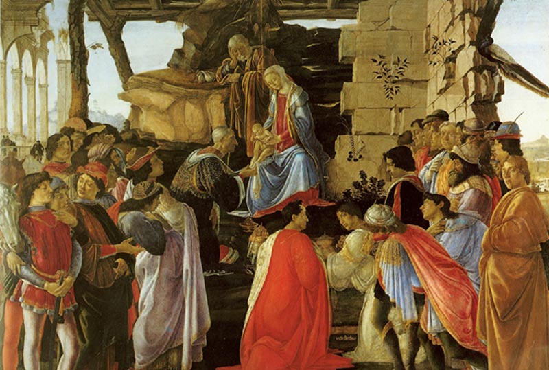 Adorazione dei Magi - Sandro Botticelli dipinto del 1475