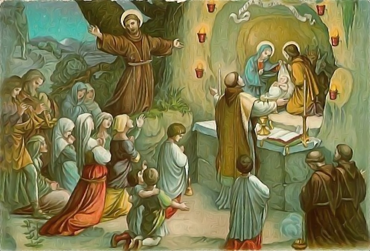 Tredicesima scena del ciclo di affreschi “Storie di San Francesco” – San Francesco racconta alla gente la Natività di Gesù Bambino (fonte: www.parrocchiasdomenico.org)