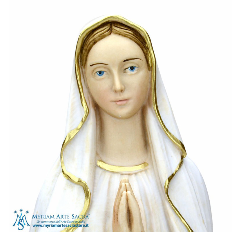 Statua Madonna di Lourdes finemente dipinta a mano e realizzata in resina.