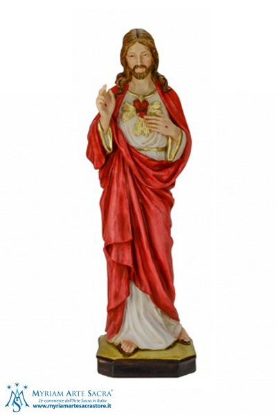 Statua Sacro Cuore di Gesù in resina